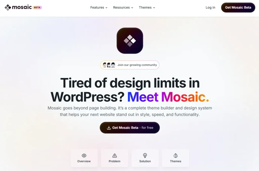 Mosaic Page Builder