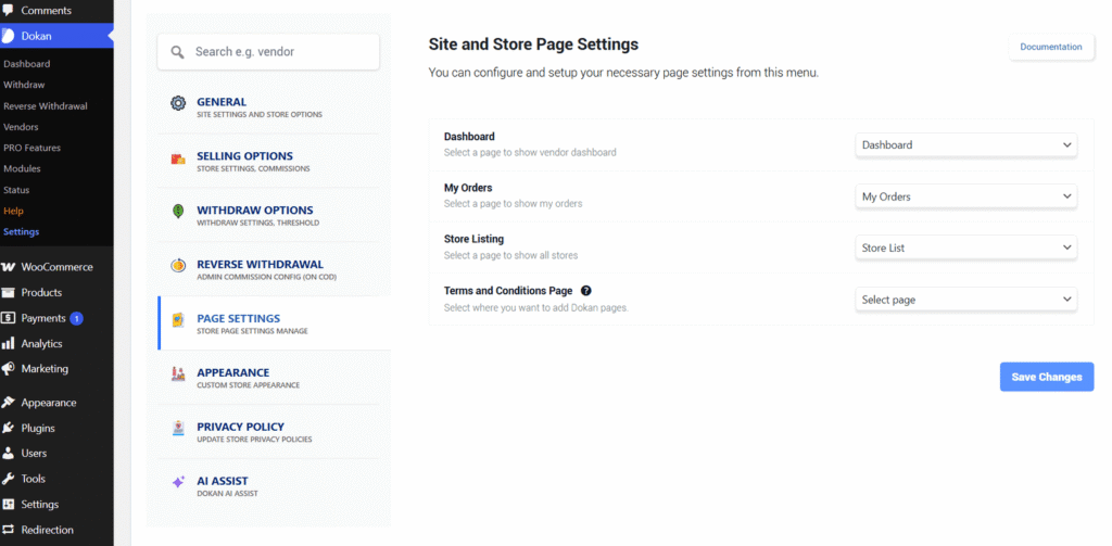 Dokan Free Dashboard