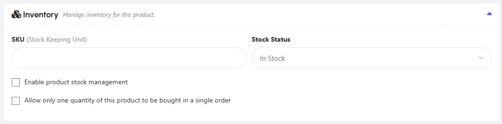 Dokan Inventory Stock