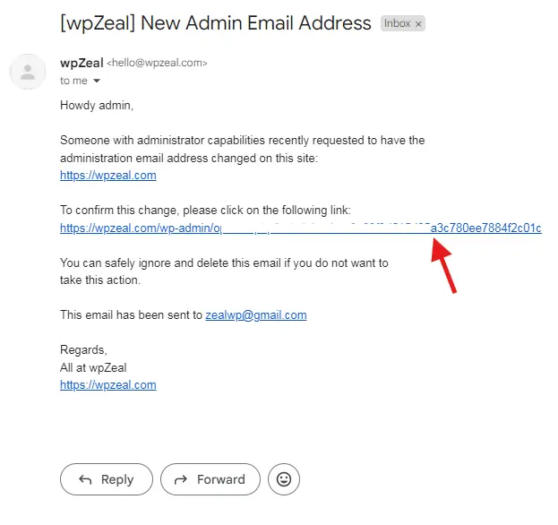 Admin Email WordPress