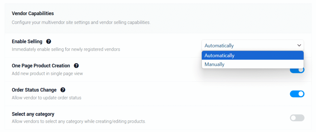 Vendor Capabilities