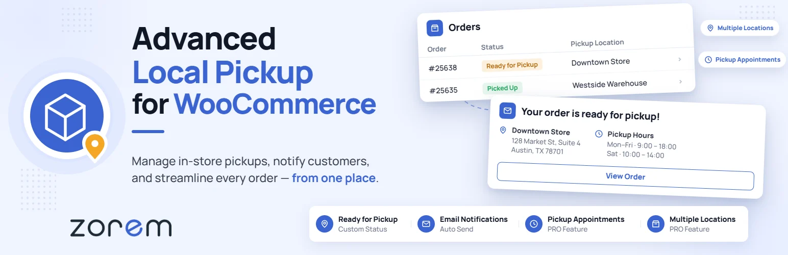 Zorem Local Pickup for WooCommerce