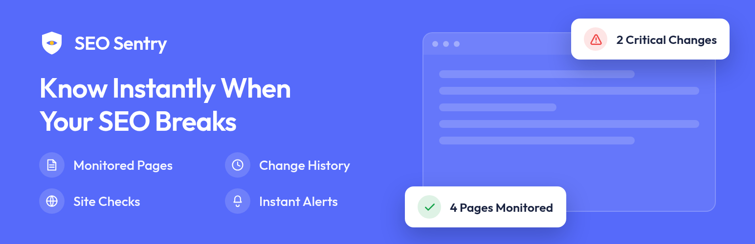 SEO Sentry WordPress SEO monitoring plugin