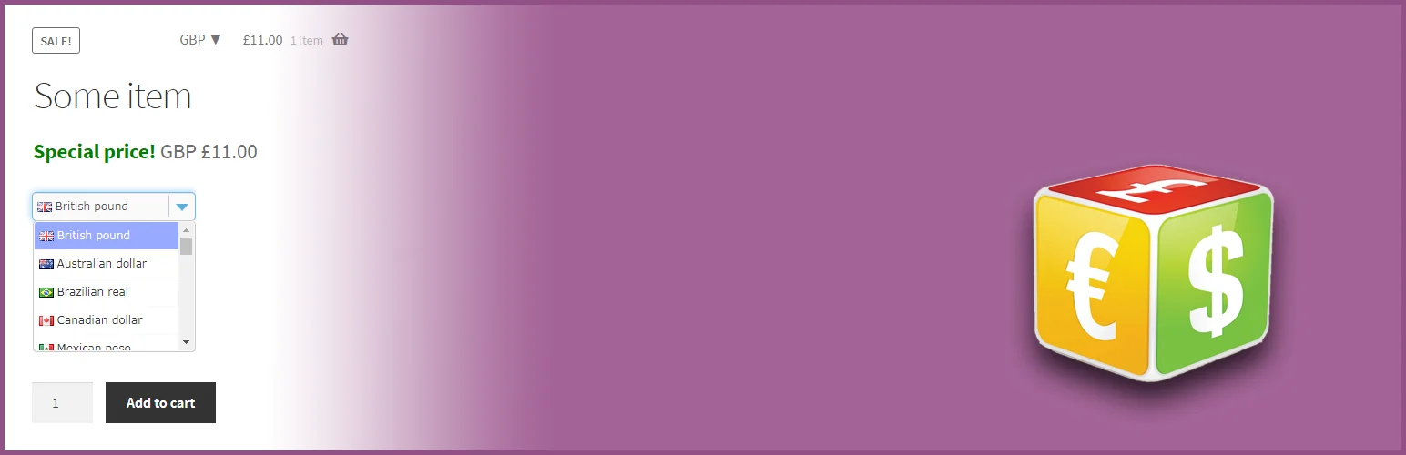 Currency Switcher for WooCommerce