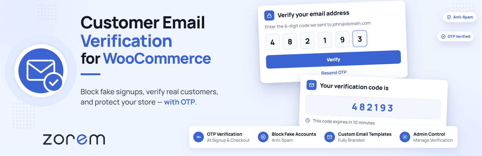 Customer Email Verification For Woocommerce