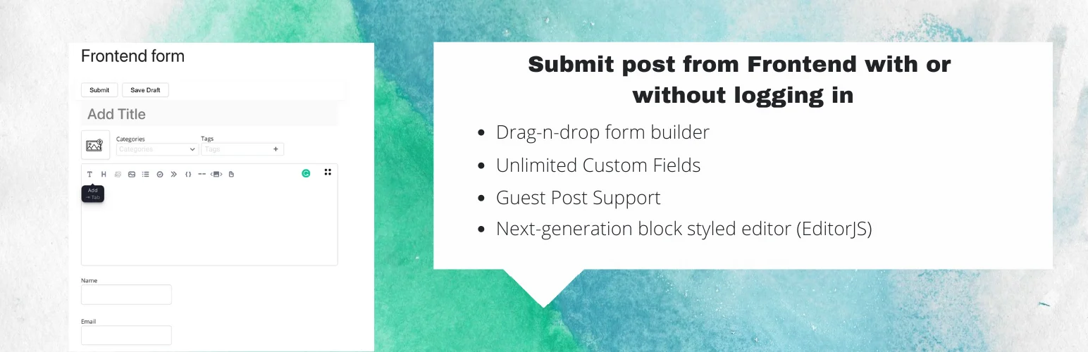 WP Front User Submit