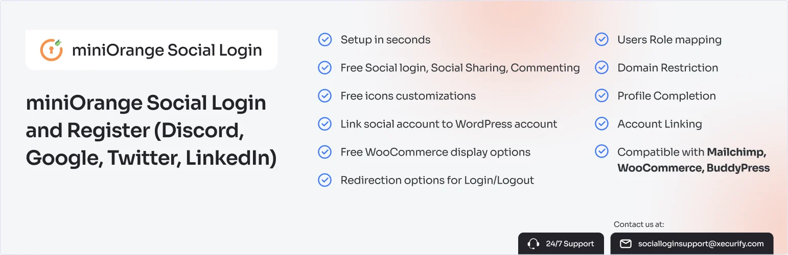 miniOrange Social Login