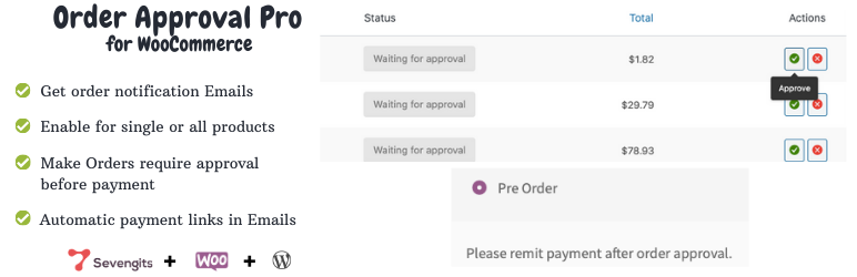 Order Approval Woocommerce