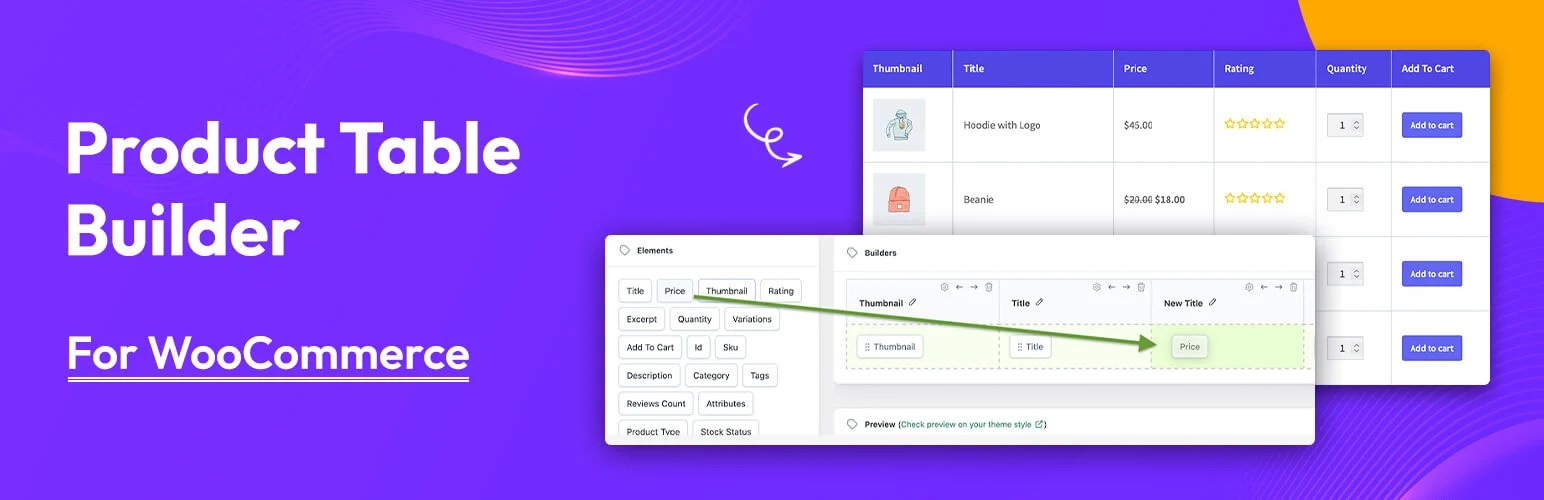 Product Table Builder for WooCommerce