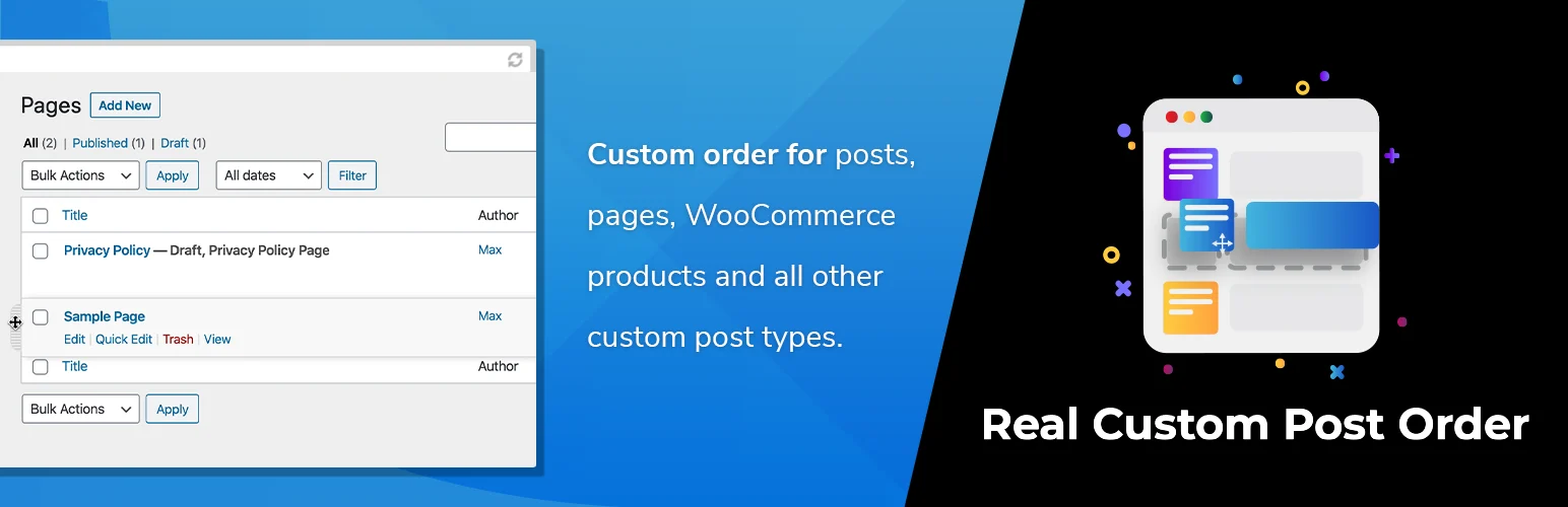Real Custom Post Order