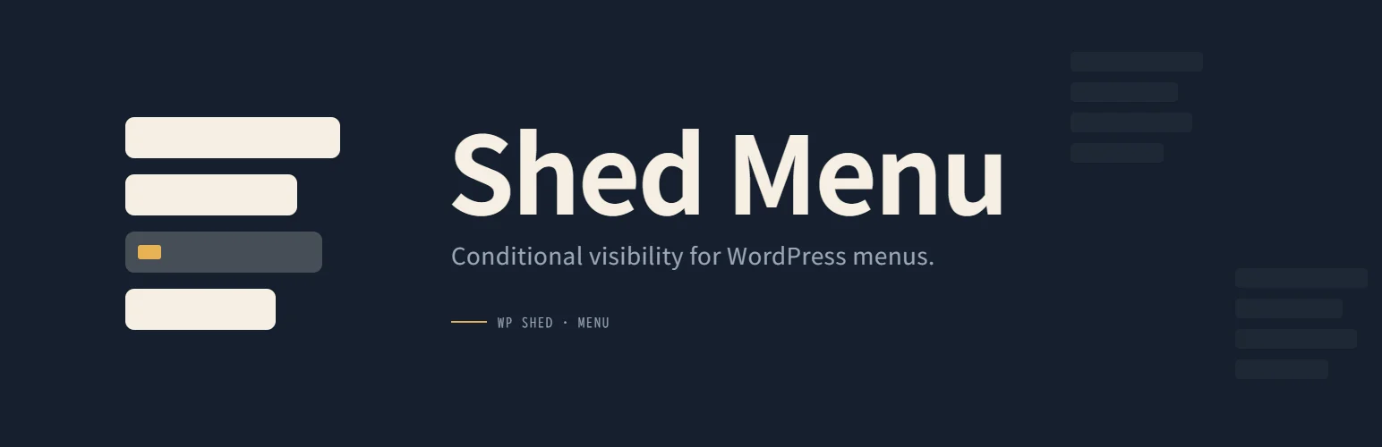 Shed Menu