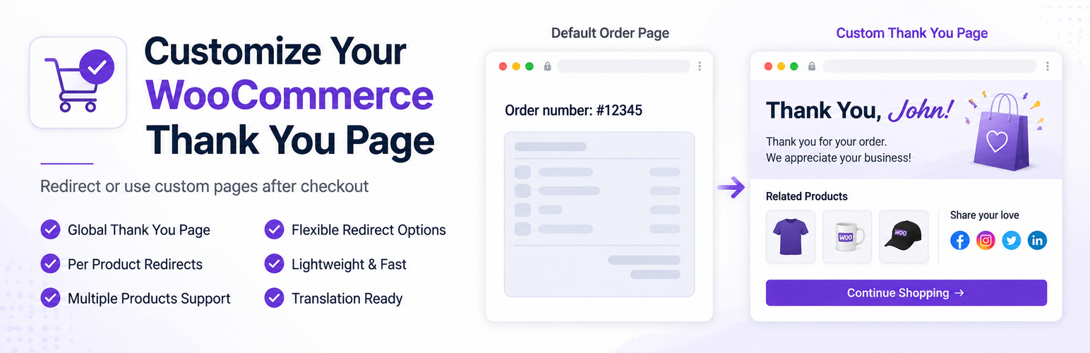 Thank You Page for WooCommerce