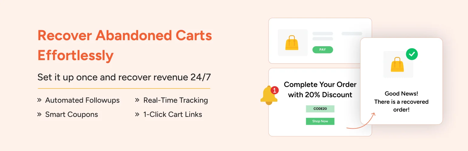 Cart Abandonment Recovery for WooCommerce – Recover Lost Sales with Automated Emails